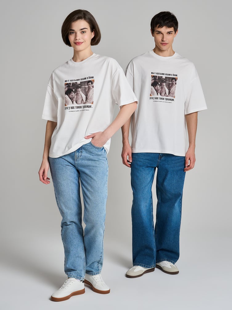 Футболка оверсайз с принтом Мосфильм