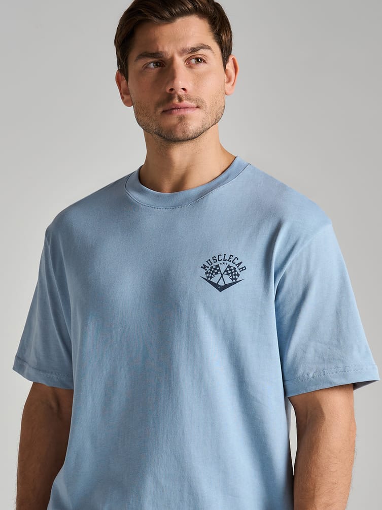 Футболка спортивная с принтом на спине