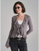 Кардиган на завязках с рюшами