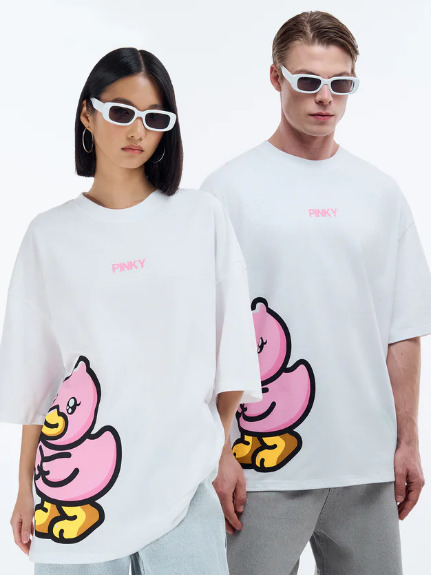 Футболка оверсайз с принтом утки B.Duck