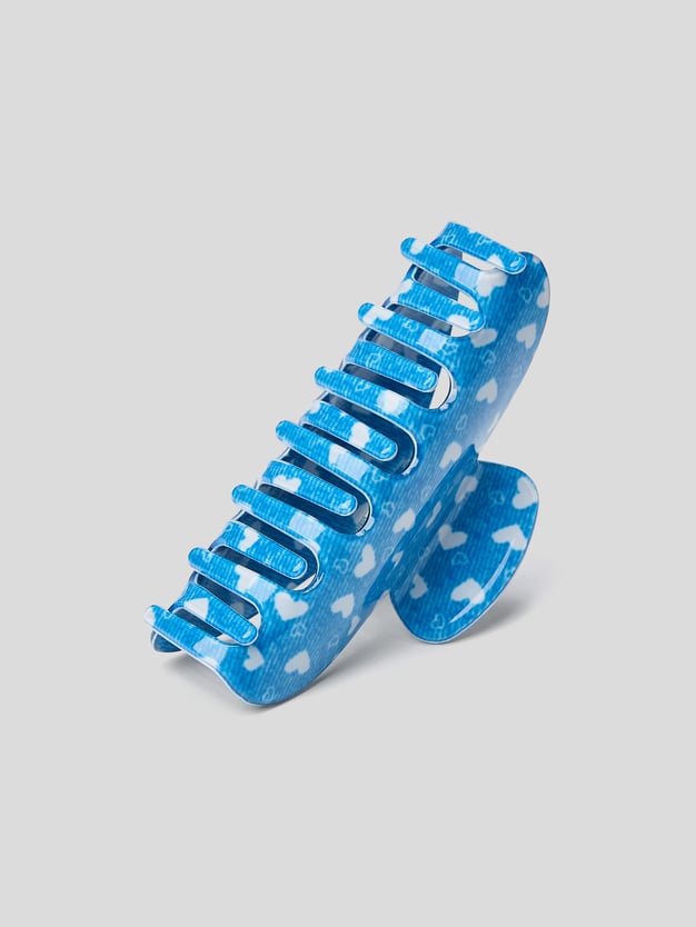 Заколка-краб с сердечками