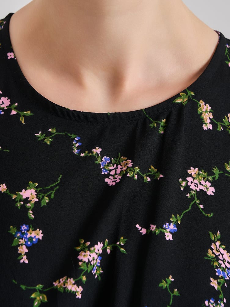 Миди платье крестьянка