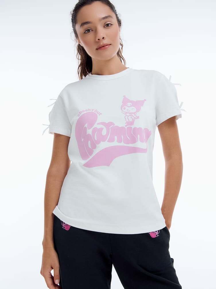 Футболка с принтом Kuromi и бантиками