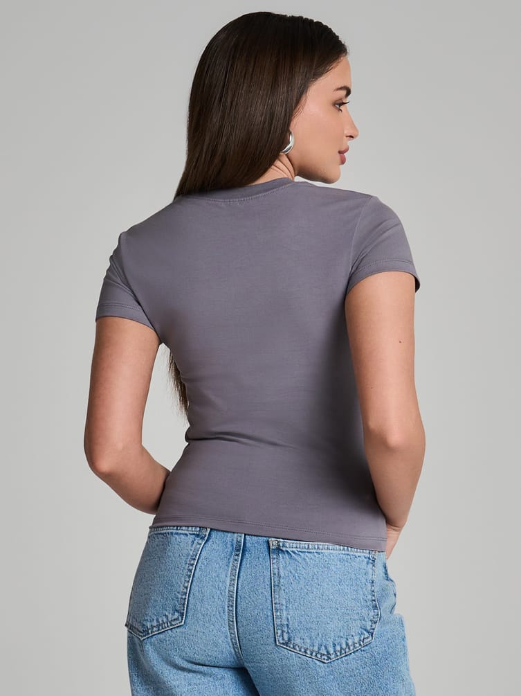 Футболка облегающая с надписью