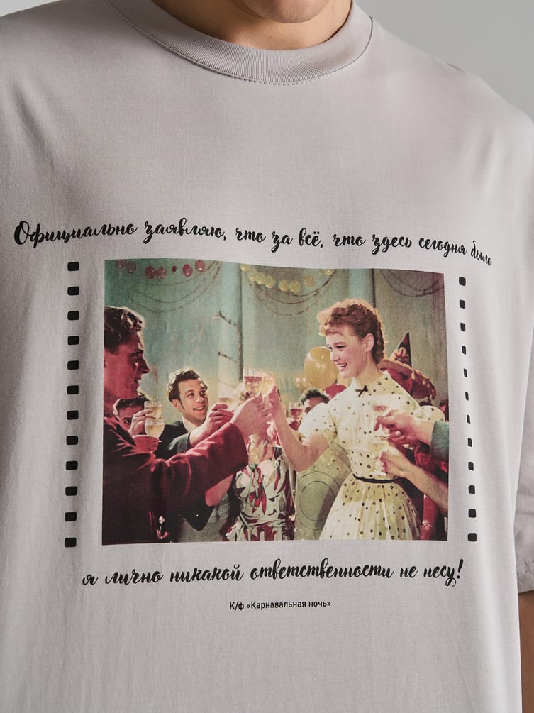 Футболка оверсайз с принтом Мосфильм