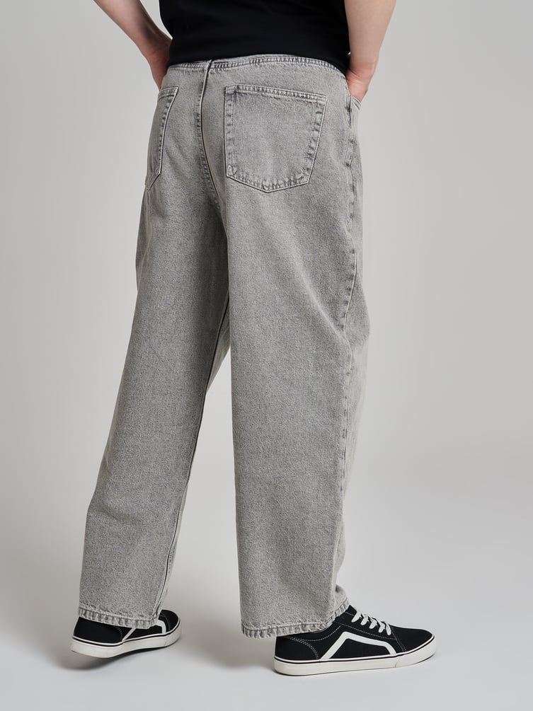 Джинсы багги широкие