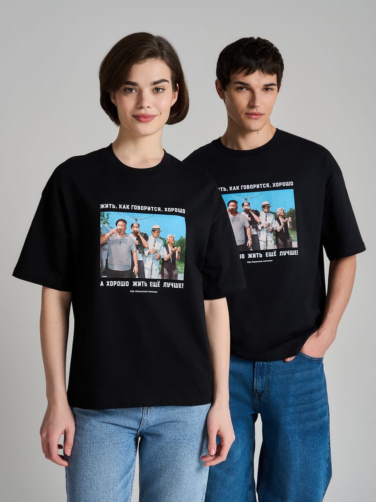 Футболка оверсайз с принтом Мосфильм
