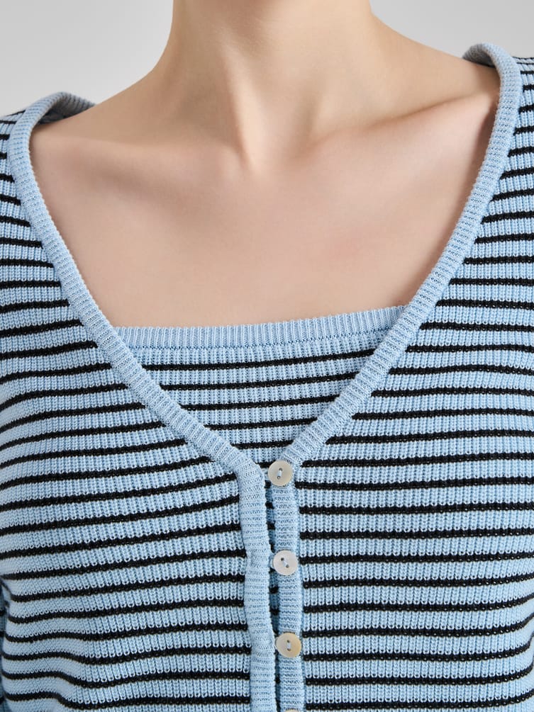Кардиган полосатый на пуговицах