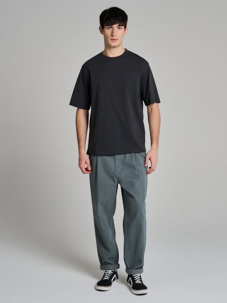 Зауженные широкие брюки