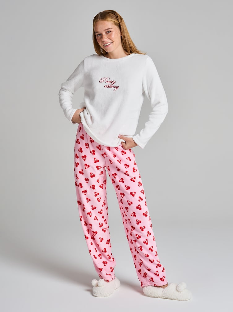 Пижама плюшевая с кофтой и брюками