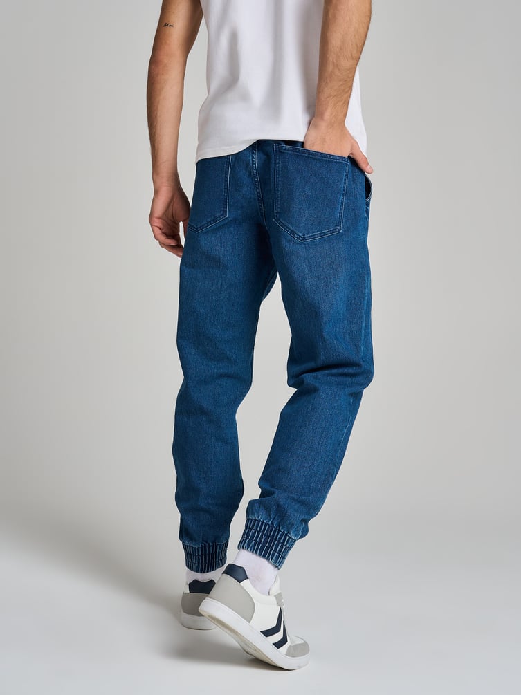 Джинсы джоггеры на резинке