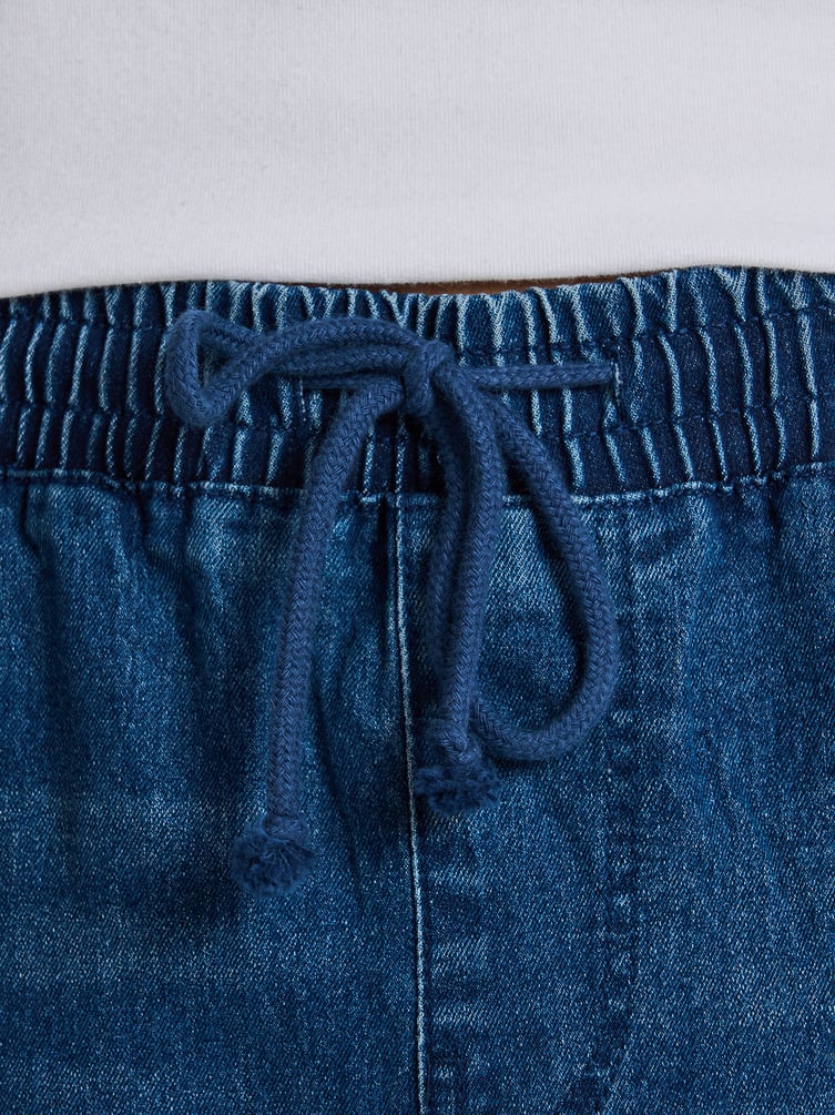 Джинсы джоггеры на резинке