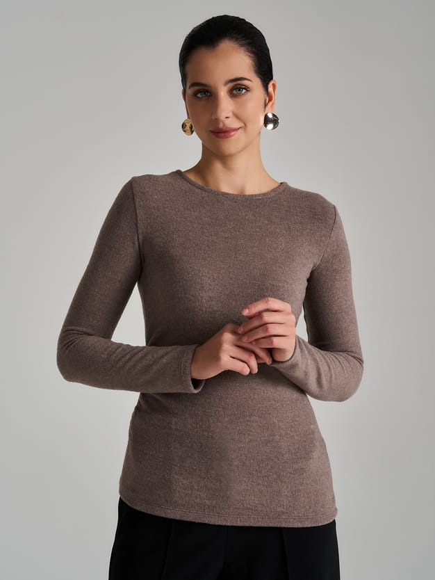 Лонгслив асимметричный с драпировкой