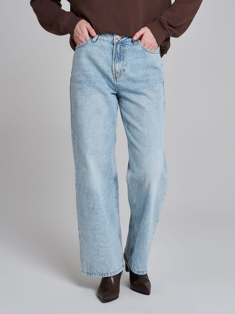 Джинсы Baggy с винтажной стиркой