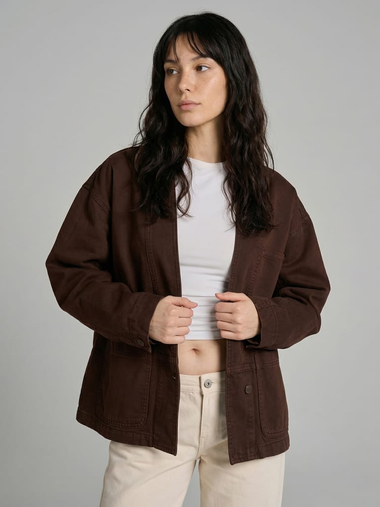 Рубашка-пиджак оверсайз джинсовая