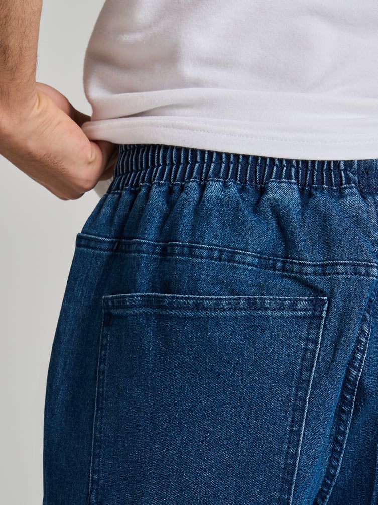 Джинсы джоггеры на резинке