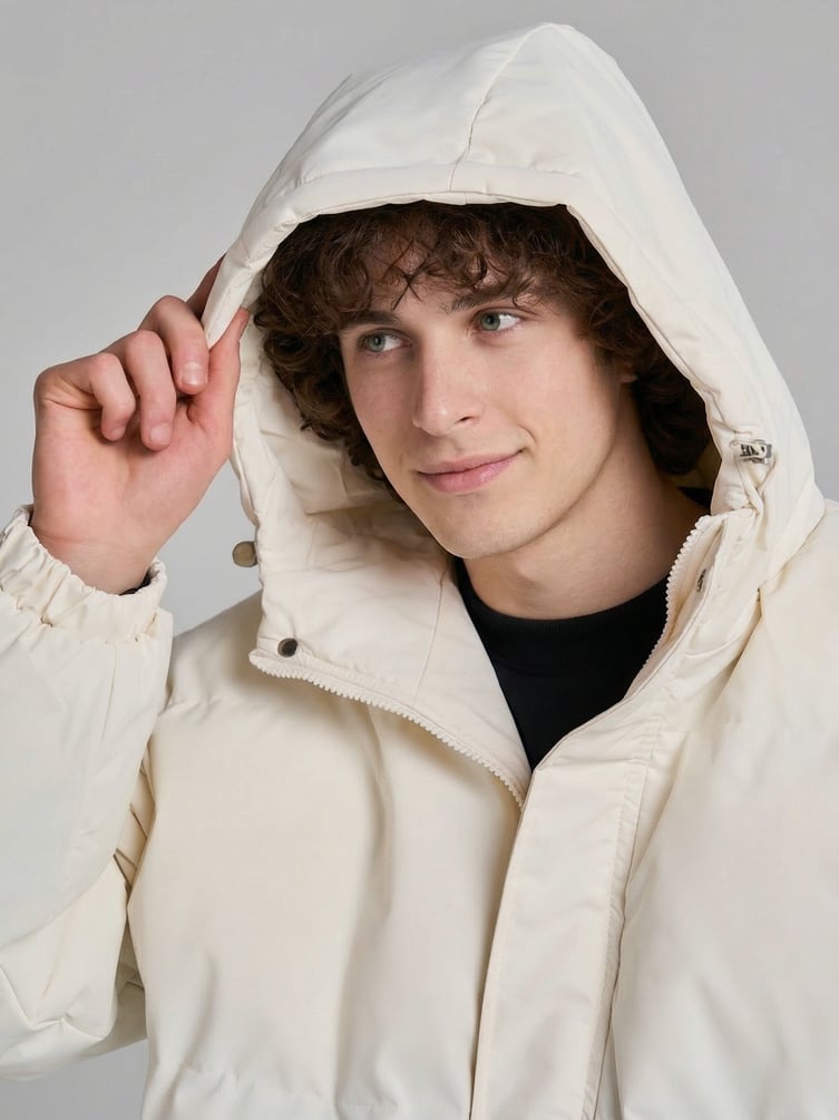 Куртка зимняя с капюшоном на синтепоне