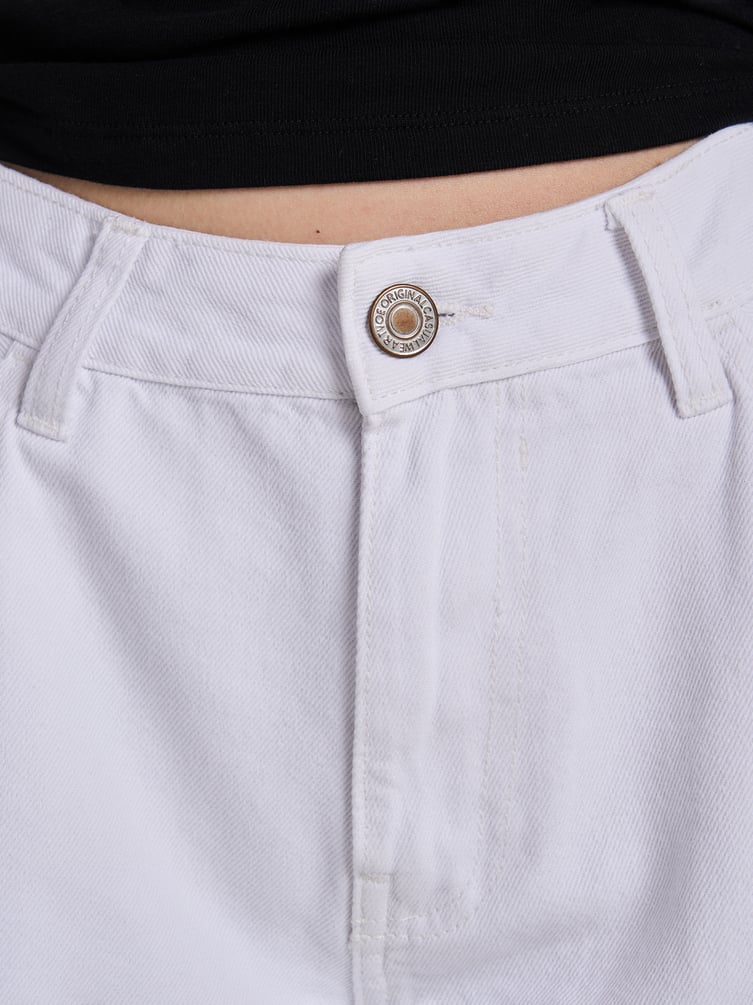 Джинсы широкие с вареным эффектом