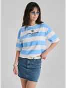 Полосатая футболка с надписью