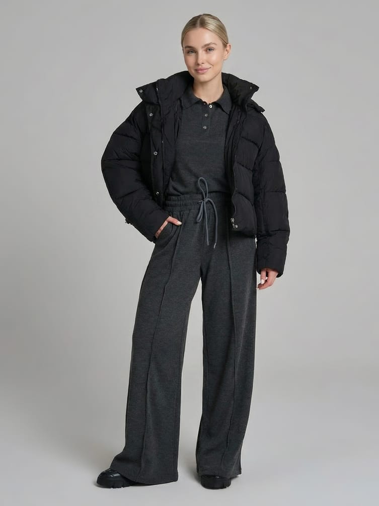 Брюки со стрелками широкие повседневные