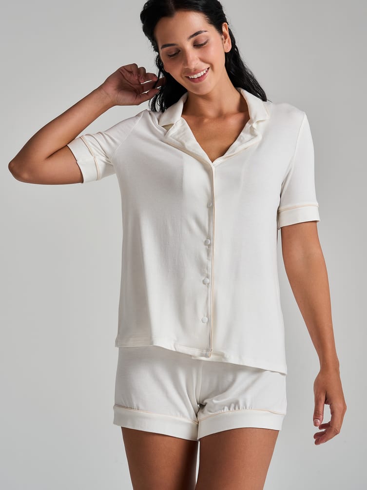 Рубашка пижамная с коротким рукавом