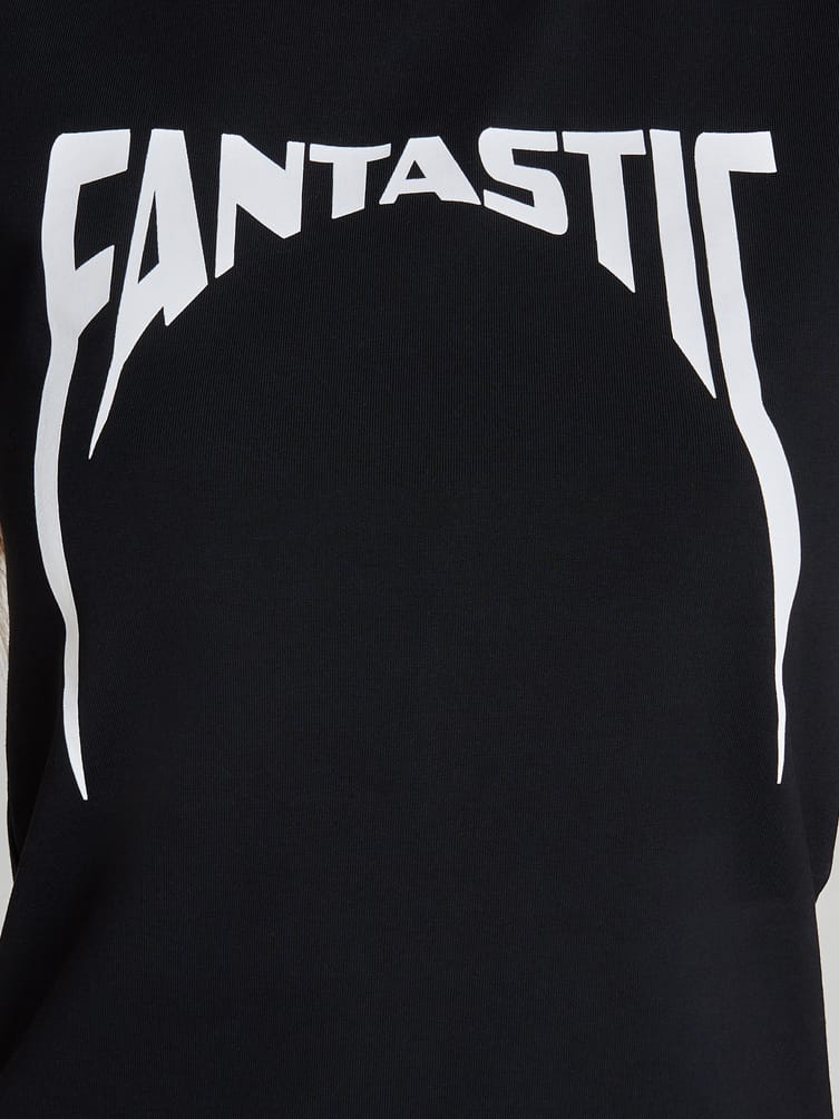 Футболка облегающая с надписью Fantastic