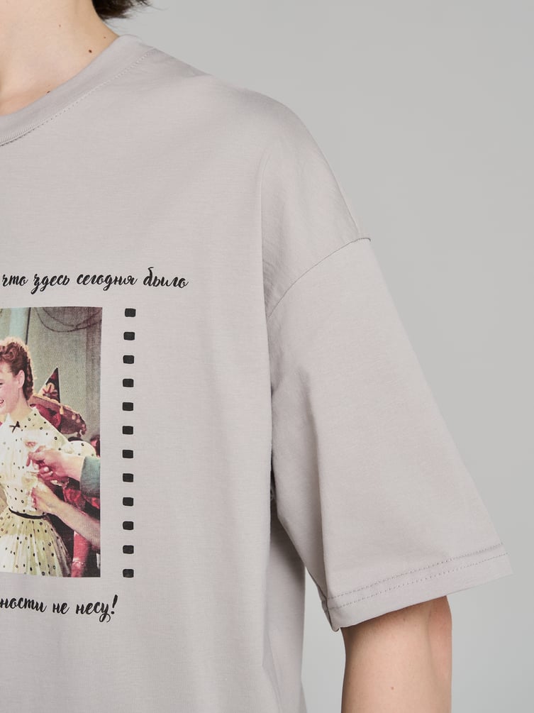 Футболка оверсайз с принтом Мосфильм