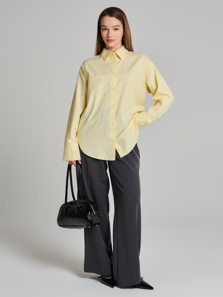 Удлиненная рубашка в полоску