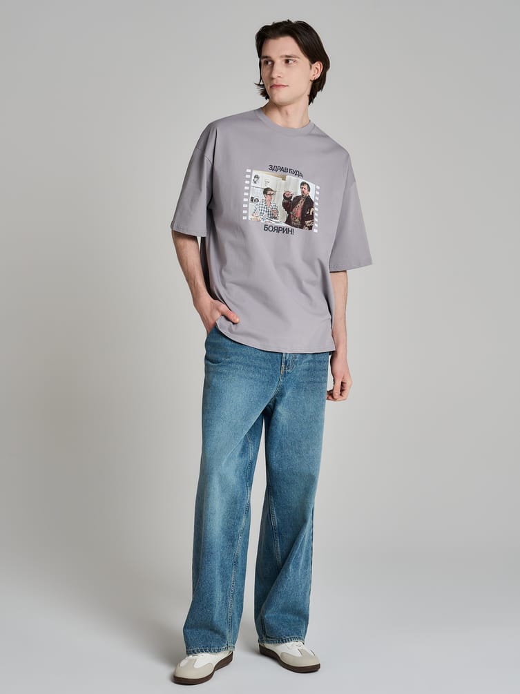 Футболка оверсайз с принтом Мосфильм