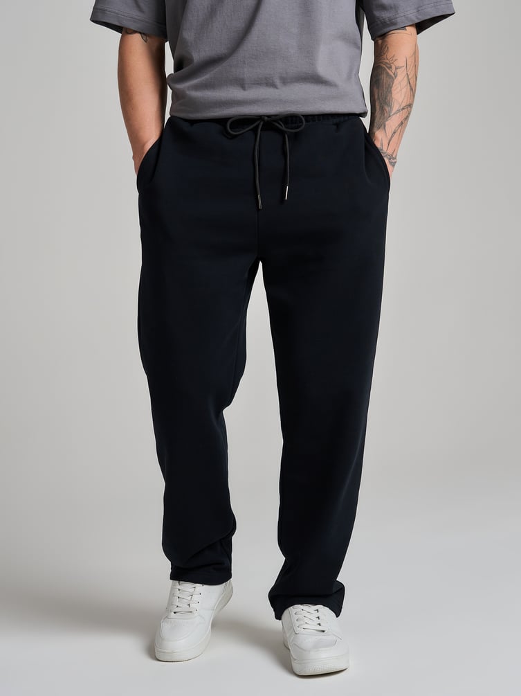 Теплые брюки прямые с начесом