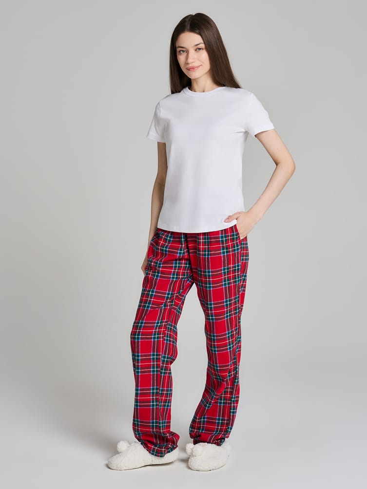 Пижамные брюки в клетку