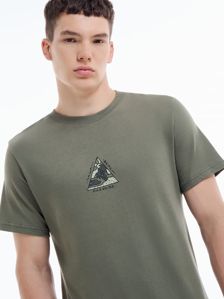 Хлопковая футболка с коротким рукавом