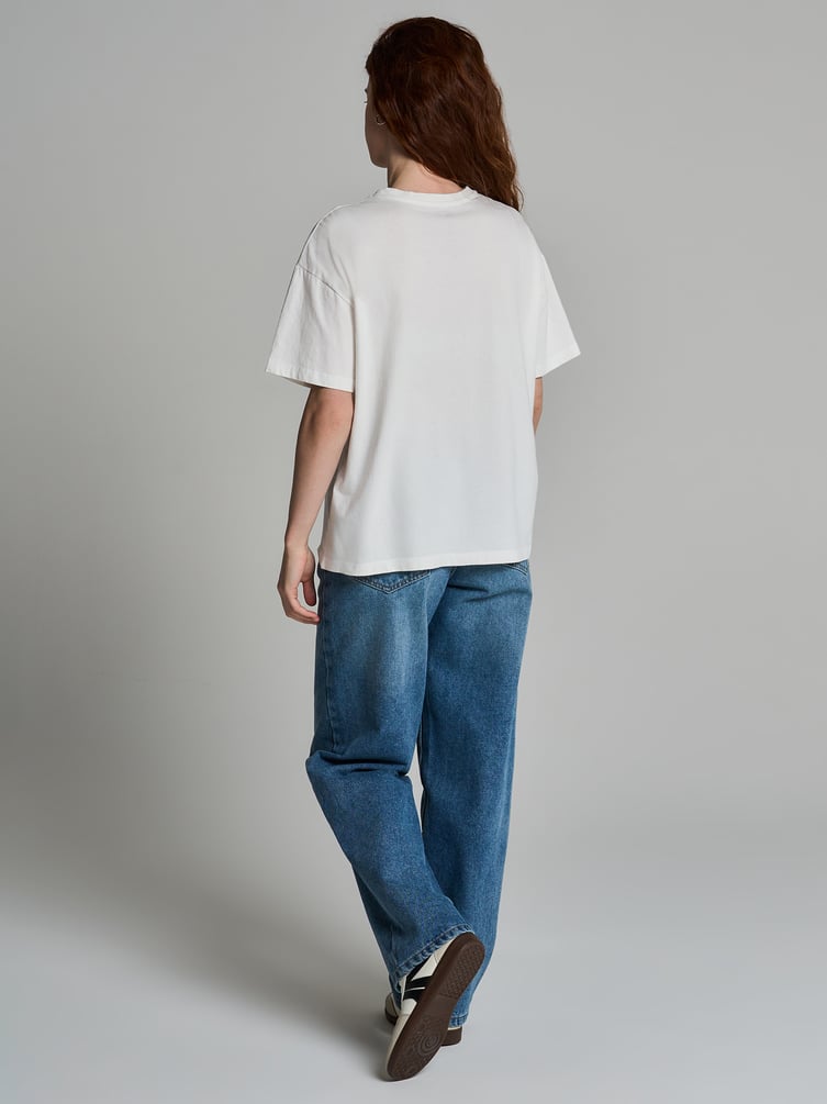 Футболка плотная с принтом банта и надписи