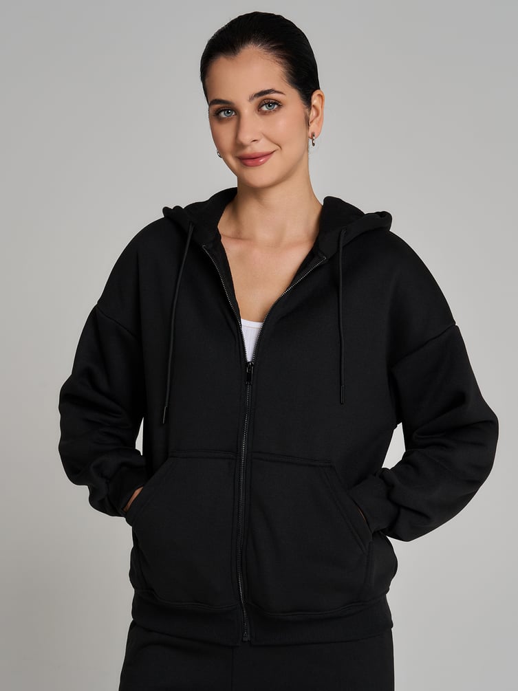 Утепленная толстовка оверсайз с начесом