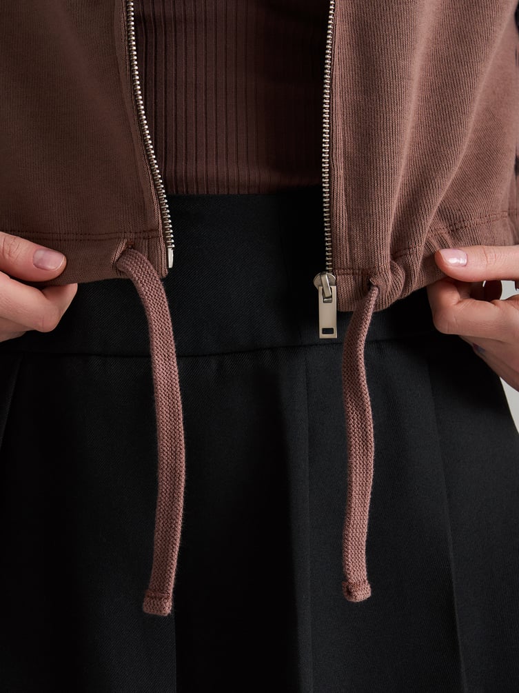 Зип худи укороченная на молнии