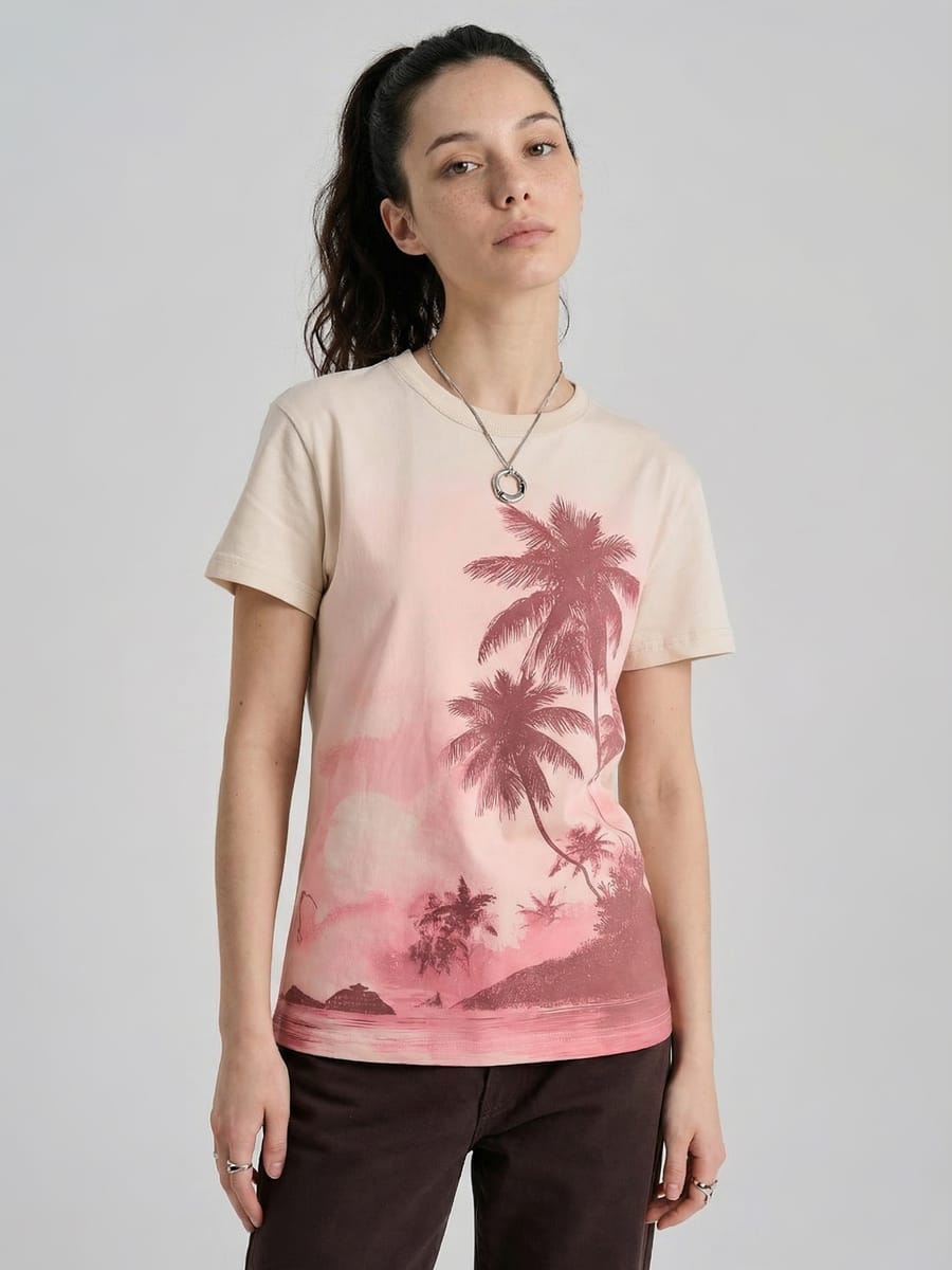 Футболка с принтом пальм
