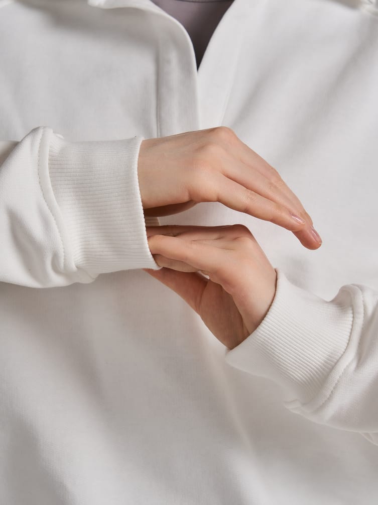 Свитшот-поло без начеса