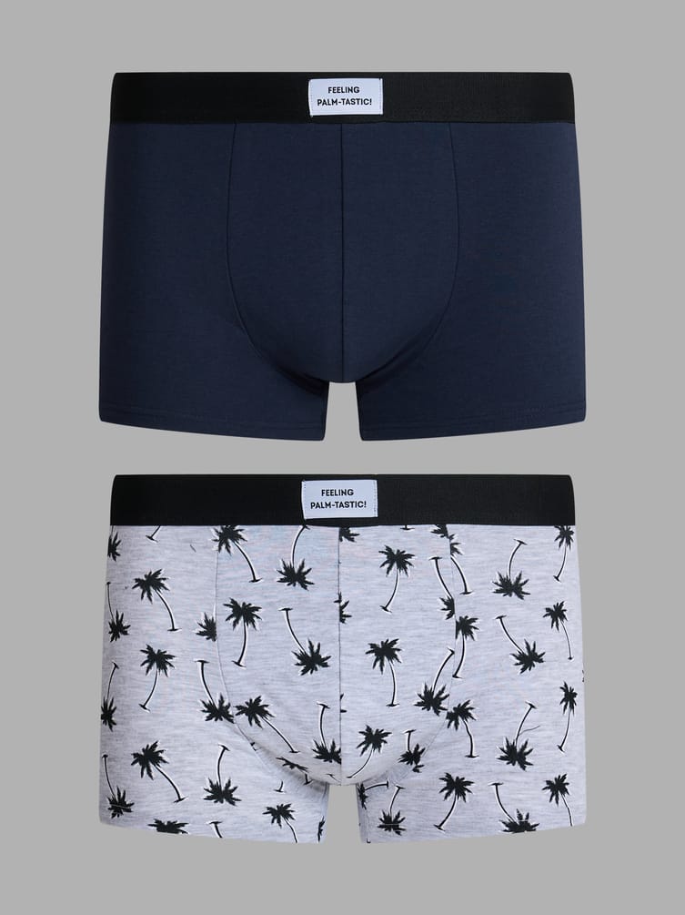 Трусы-боксеры - 2 шт. с принтом пальм