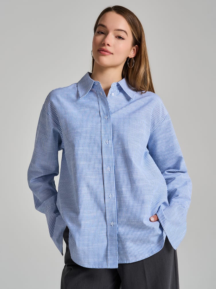 Рубашка оверсайз в полоску