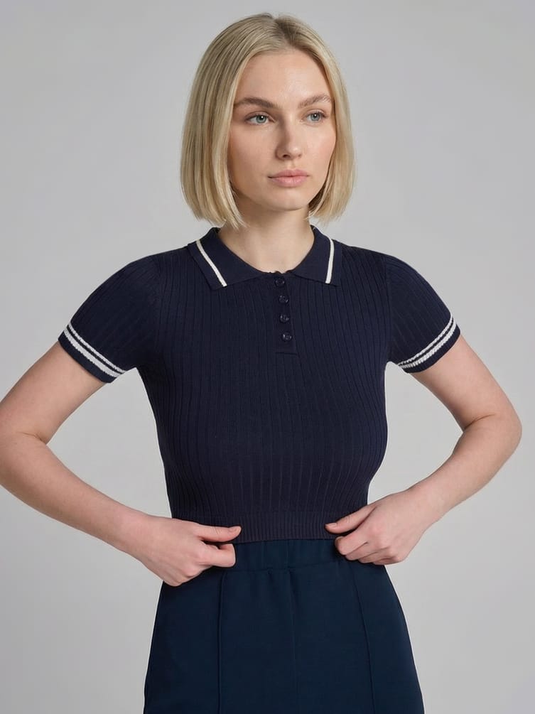 Джемпер-поло с коротким рукавом