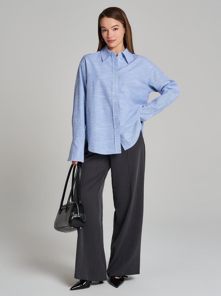 Рубашка оверсайз в полоску