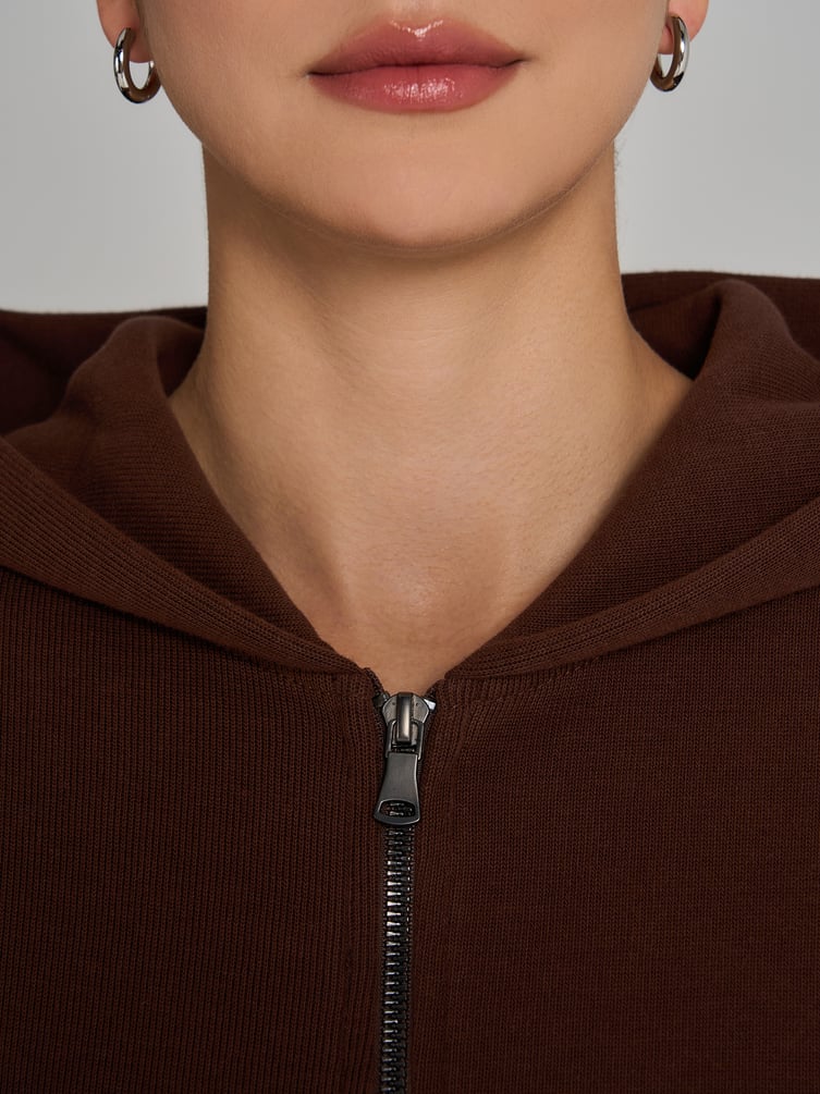 Толстовка с капюшоном трикотажная