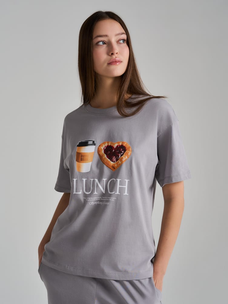 Пижама с принтом и брюками