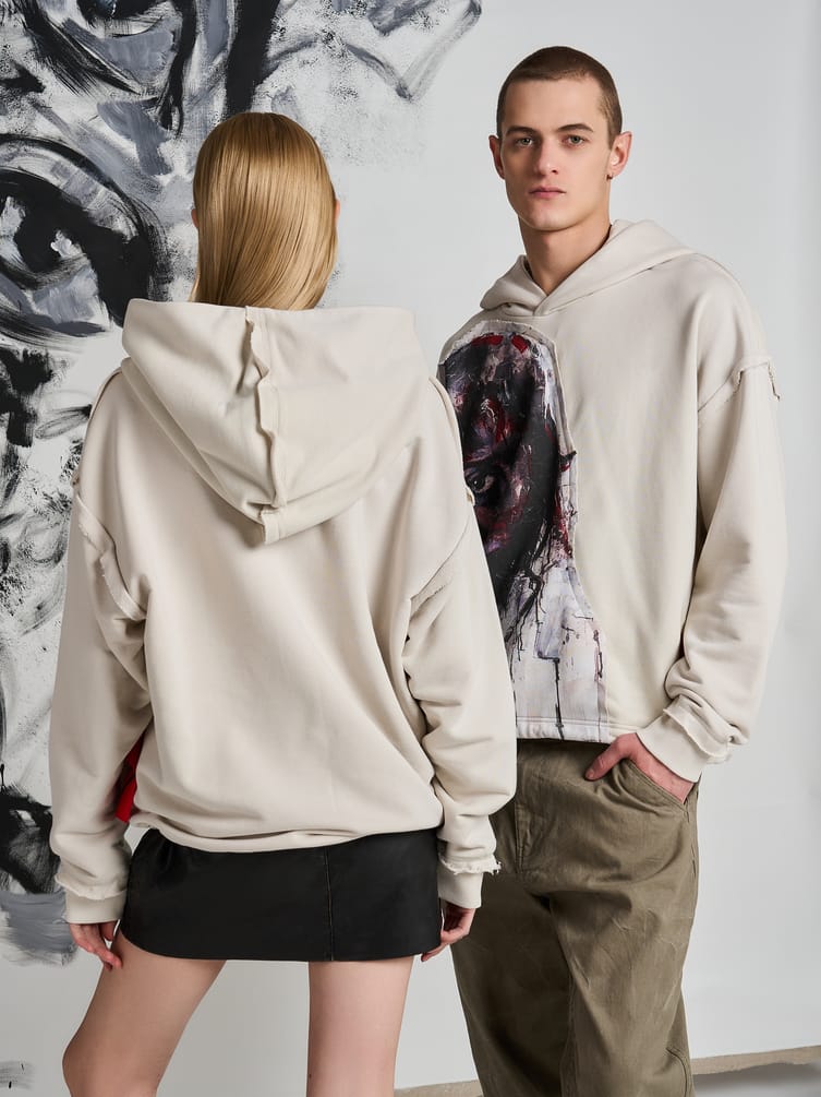 Худи оверсайз с принтом Макс Борисов