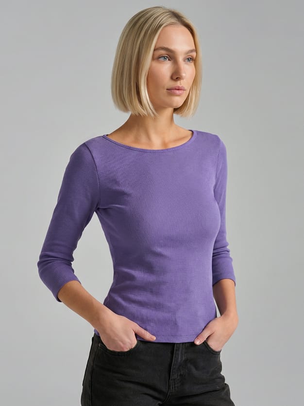 Лонгслив приталенный