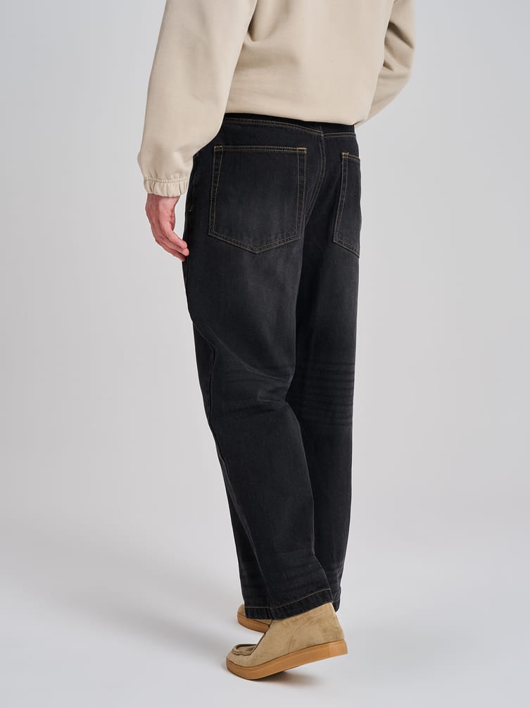 Джинсы широкие багги