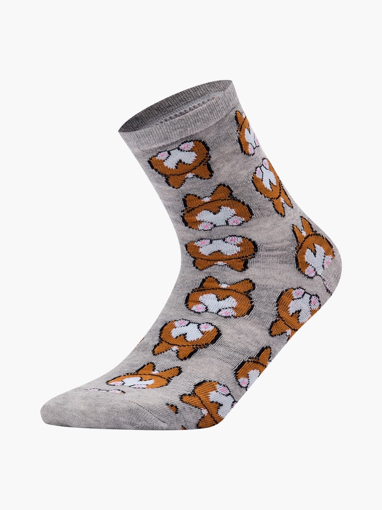 Набор носков с принтом корги - 3 пары