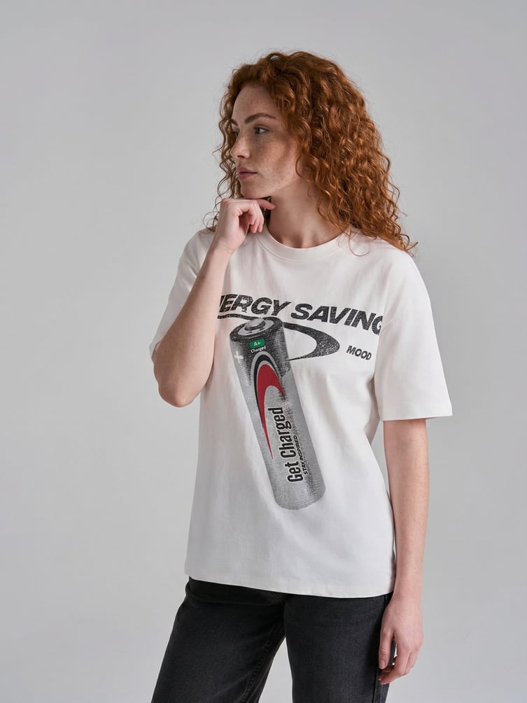 Футболка спортивная оверсайз с принтом