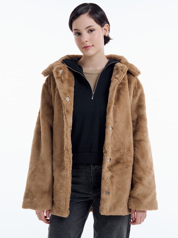 Шуба искусственная тедди короткая