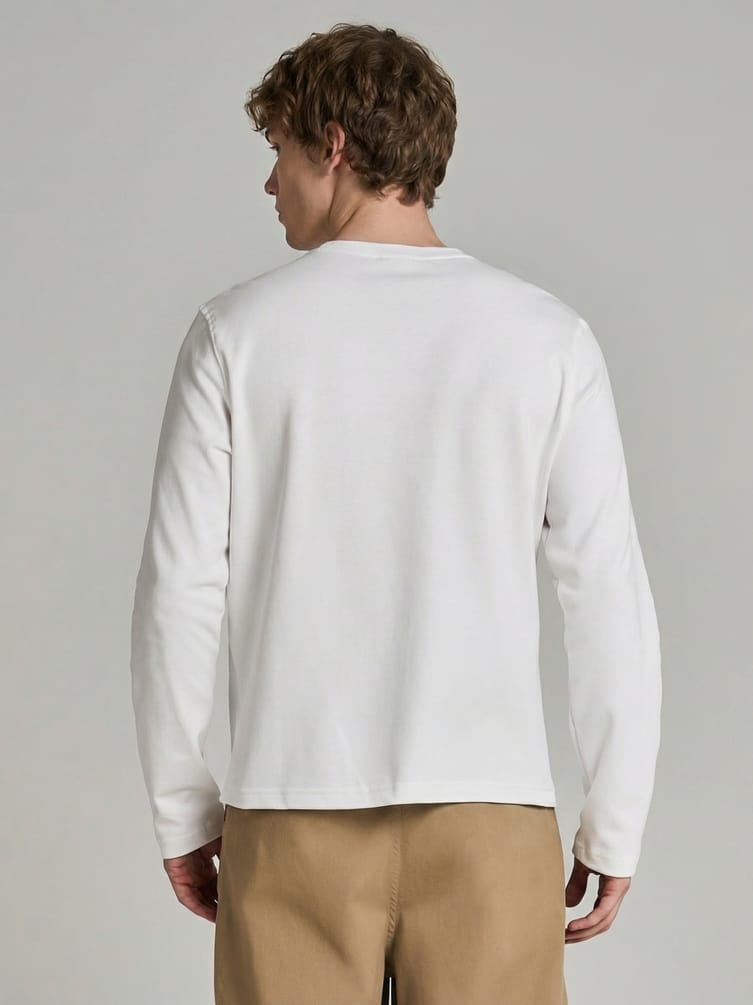 Лонгслив из хлопка с пуговицами